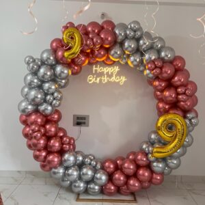 Chrome balloon decorations