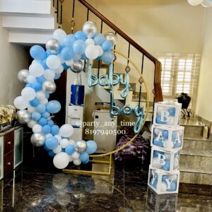 Baby boy welcome decorations